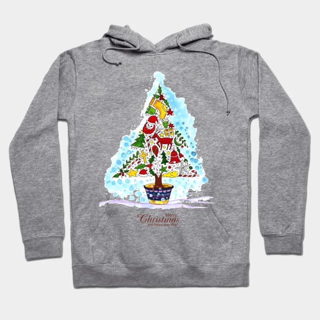 Christmas Ornament Tree Hoodie by Mako Design 